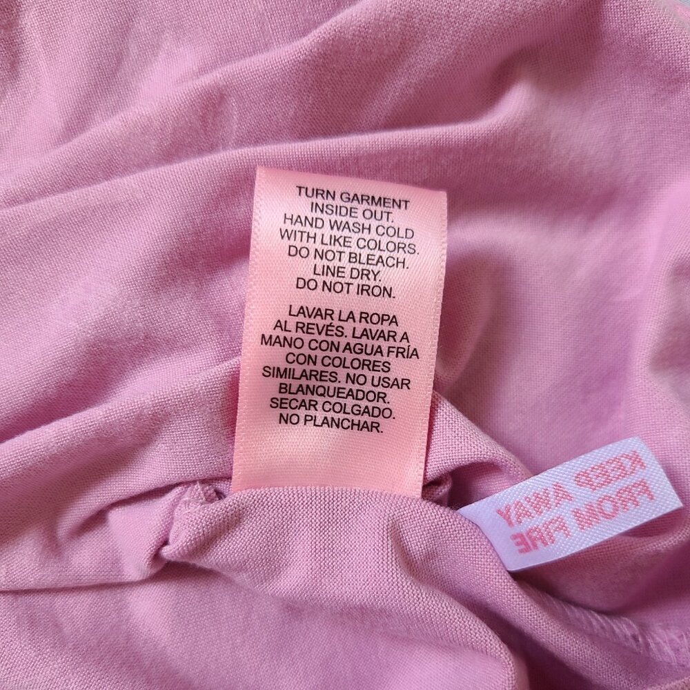 Juicy Couture Pink Pajama Set Womens Large Pants Collard Shirt Fall Winter Pjs - Picture 11 of 16